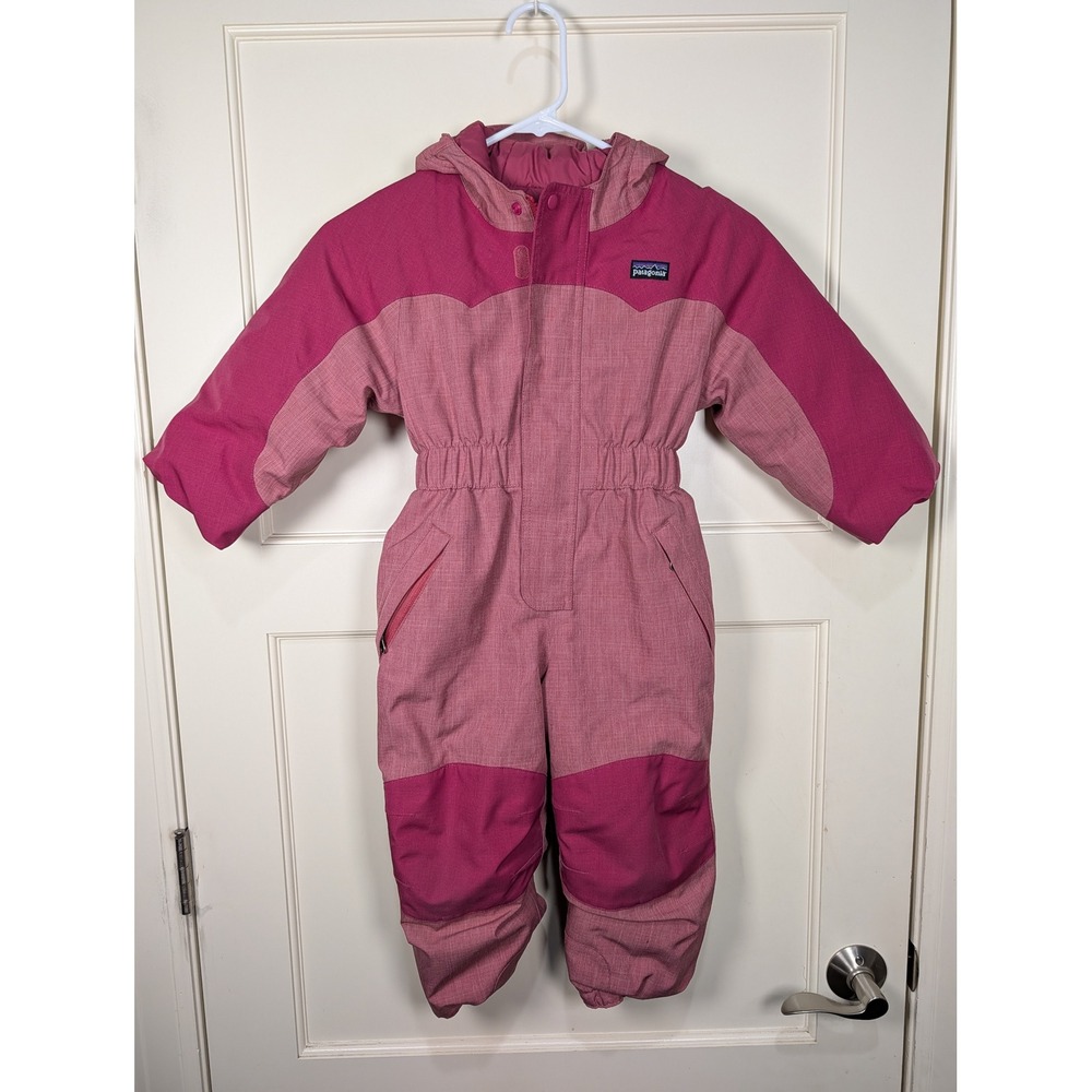 Patagonia Baby Snow Pile One-Piece Snowsuit Pink 3T Insulated Bunting